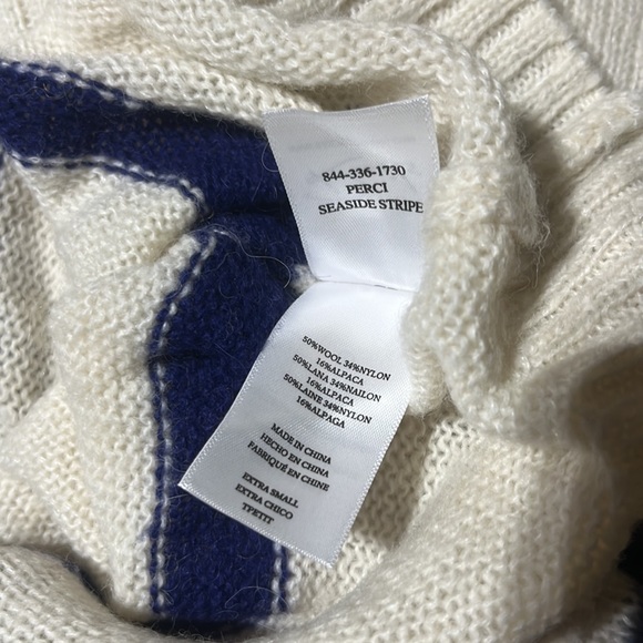 Rails Perci Seaside Stripe wool alpaca sweater light knit beachy boho XS NWOT - Picture 12 of 13